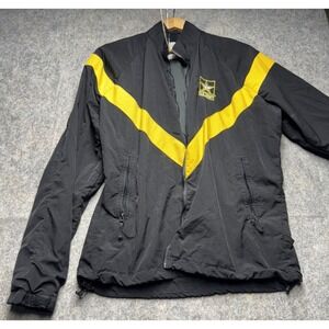 US ARMY PT Jacket Unisex Medium Long Physical‎ Fitness Windbreaker Black